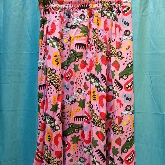 Nooworks Pink and Green Rayon Garment - Picture 3 of 5